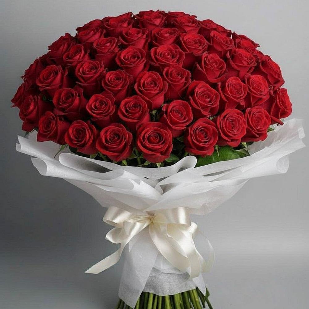 Букет 101 Красная роза Блэк Мэджик в Агидели