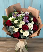 Букет цветов из:  Розы и Альстромерии #REPLACE_PRED# Агидели