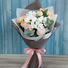 Букет цветов из:  Хризантемы и Розы в Агидели
