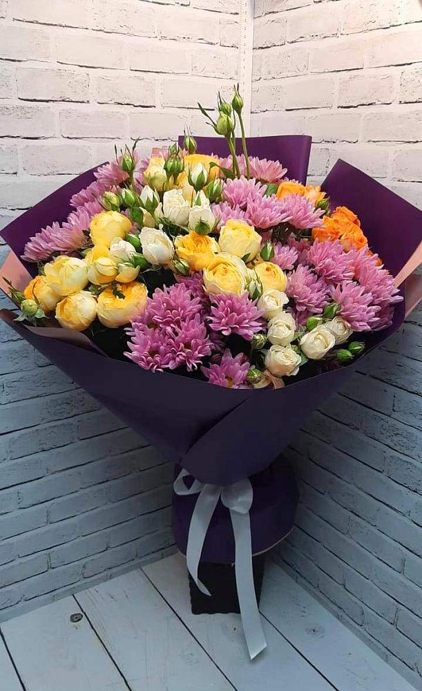 Букет цветов из: Хризантемы и Розы в Агидели