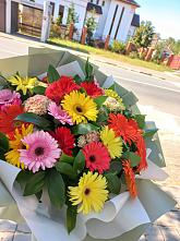 Букет цветов из:  Герберы #REPLACE_PRED# Агидели