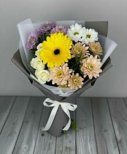 Букет цветов из:  Розы, Герберы и Хризантемы #REPLACE_PRED# Агидели