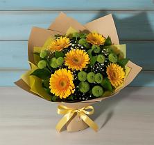 Букет цветов из:  Герберы и Хризантемы в Агидели