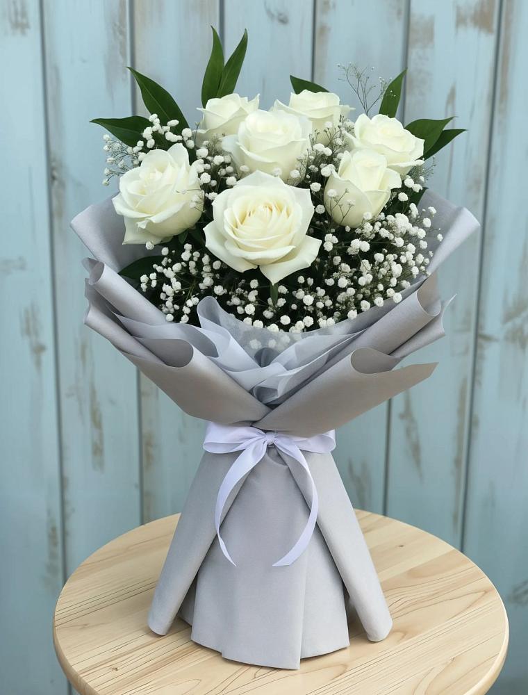 Букет из белых роз в Агидели Букет цветов из: Розы в Агидели