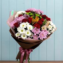 Букет цветов из:  Розы, Хризантемы и Альстромерии в Агидели