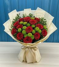 Букет цветов из:  Розы и Хризантемы #REPLACE_PRED# Агидели