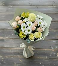 Букет цветов из:  Альстромерии, Розы и Хризантемы в Агидели